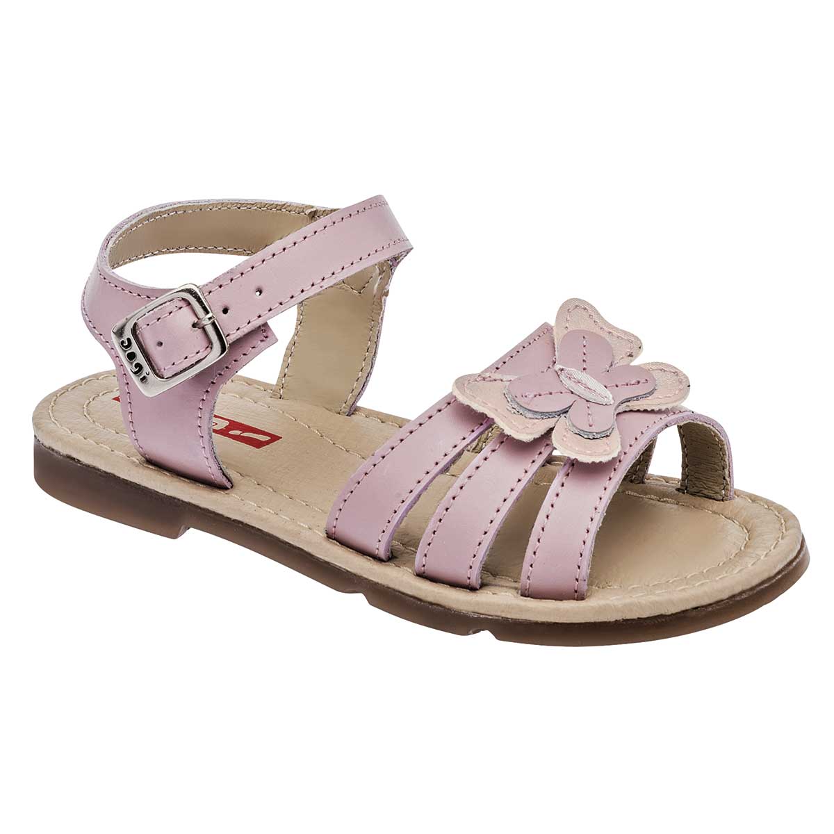 Sandalias Exterior Piel Color Rosa Para Niña De Dogi