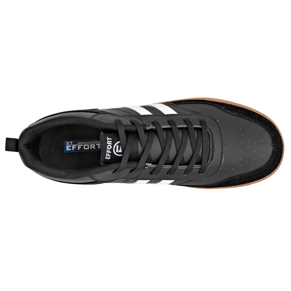 Tenis con cordones Exterior Sintético Color Negro Con Blanco Para Hombre De RBCOLLECTION