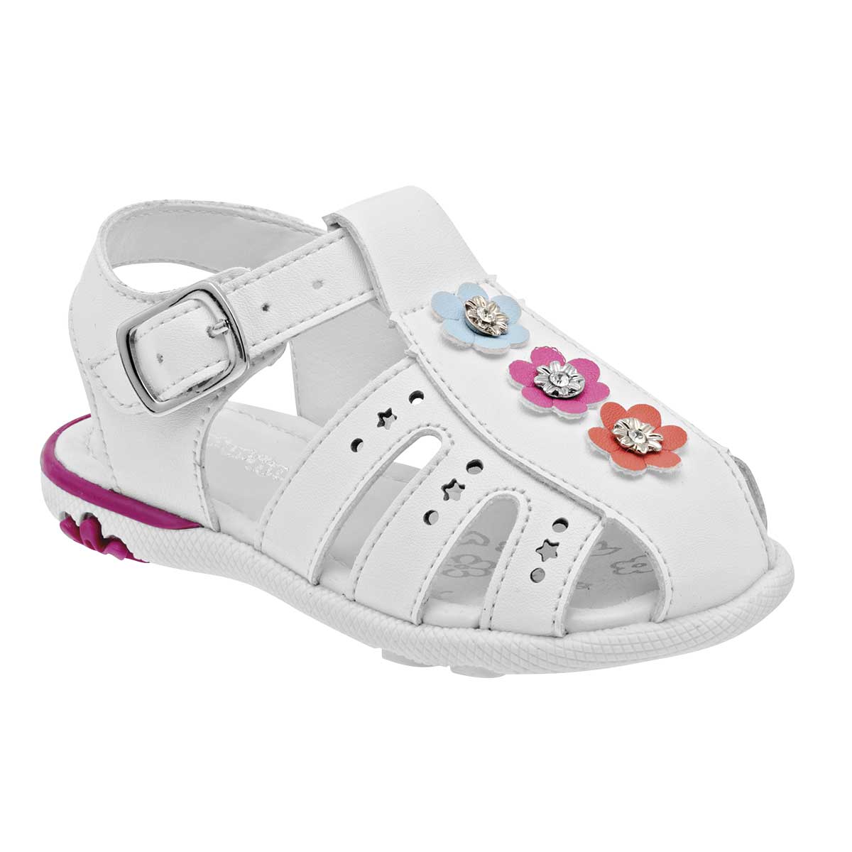 Sandalias Exterior Sintético Color Blanco Para Niña De Ensueño