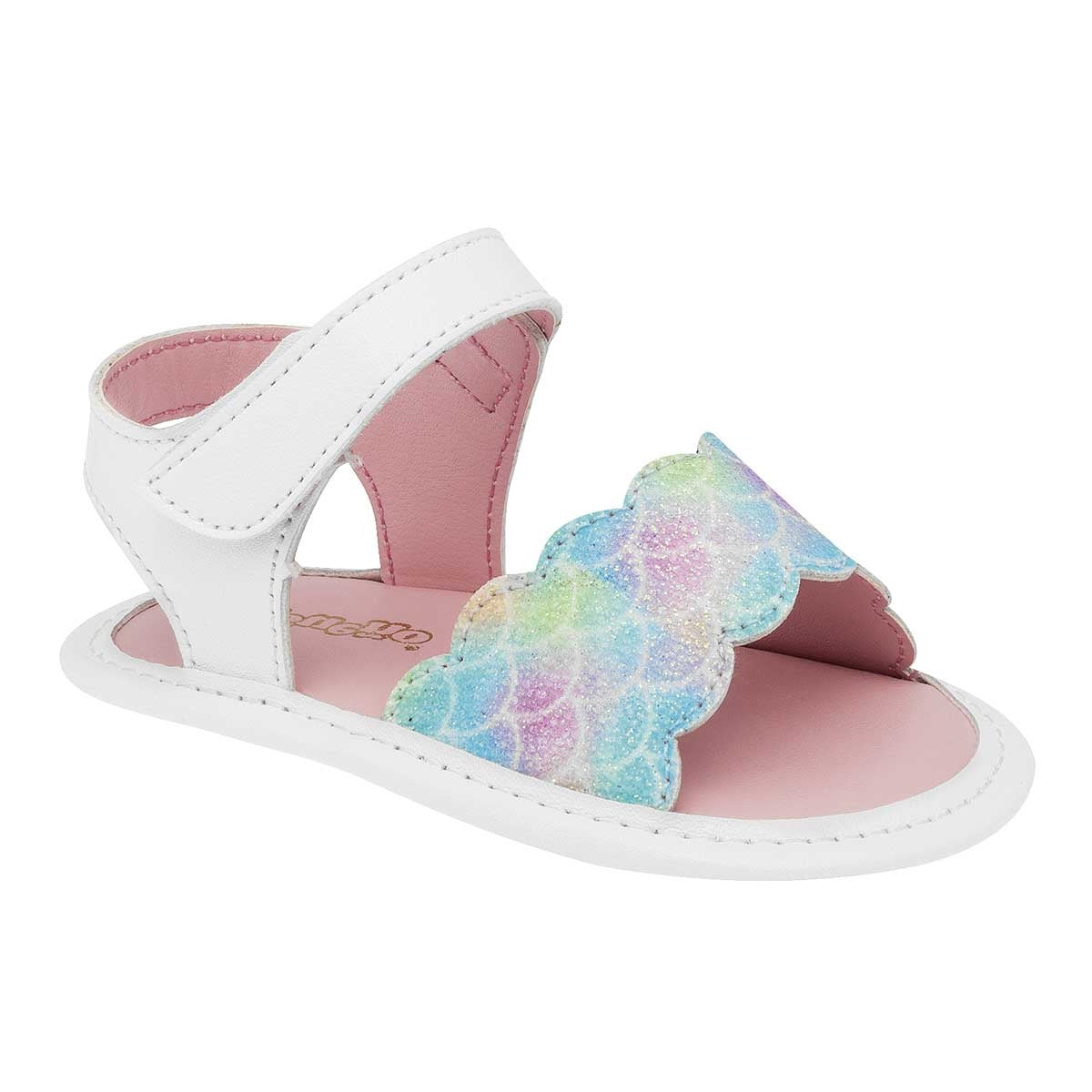 Sandalias Exterior Sintético Color Blanco Para Niña De Ensueño