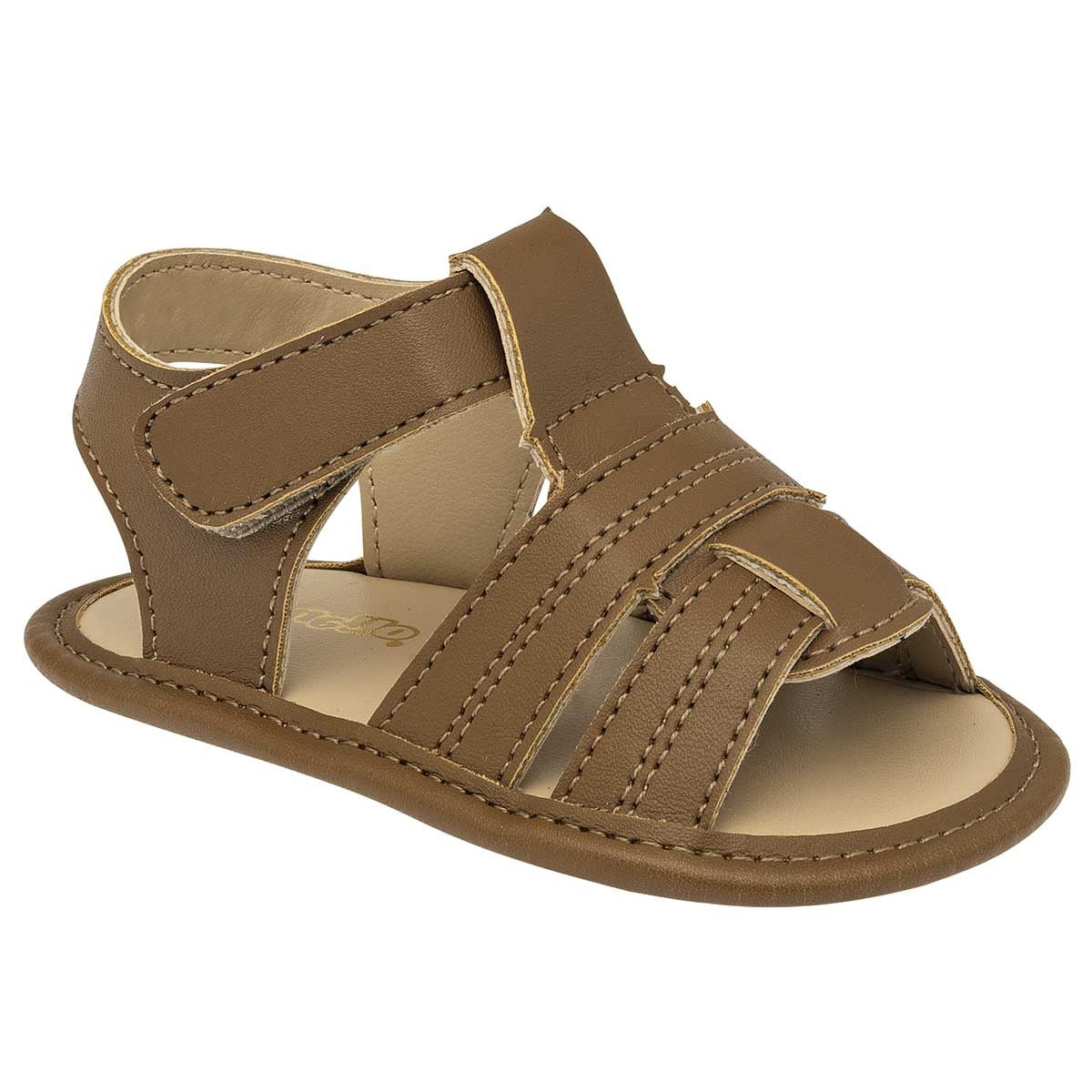 Sandalias Exterior Sintético Color Camel Para Niño De Ensueño