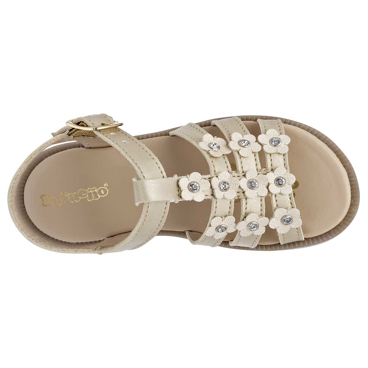 Sandalias Exterior Sintético Color Oro Para Niña De Ensueño