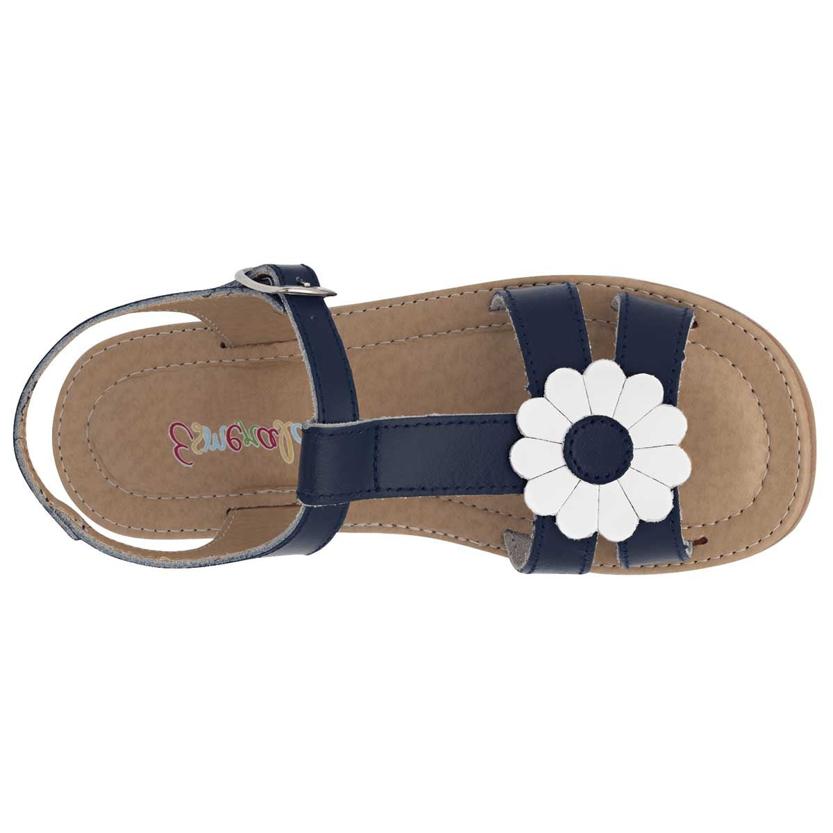 Sandalias Exterior Piel Color Marino Para Niña De RBCOLLECTION