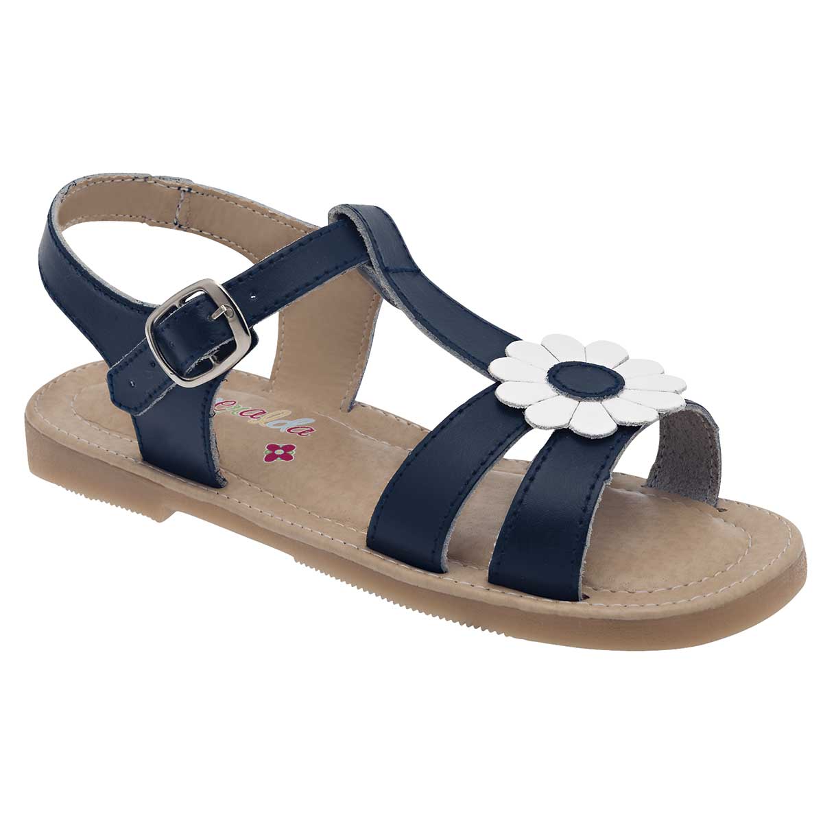 Sandalias Exterior Piel Color Marino Para Niña De RBCOLLECTION