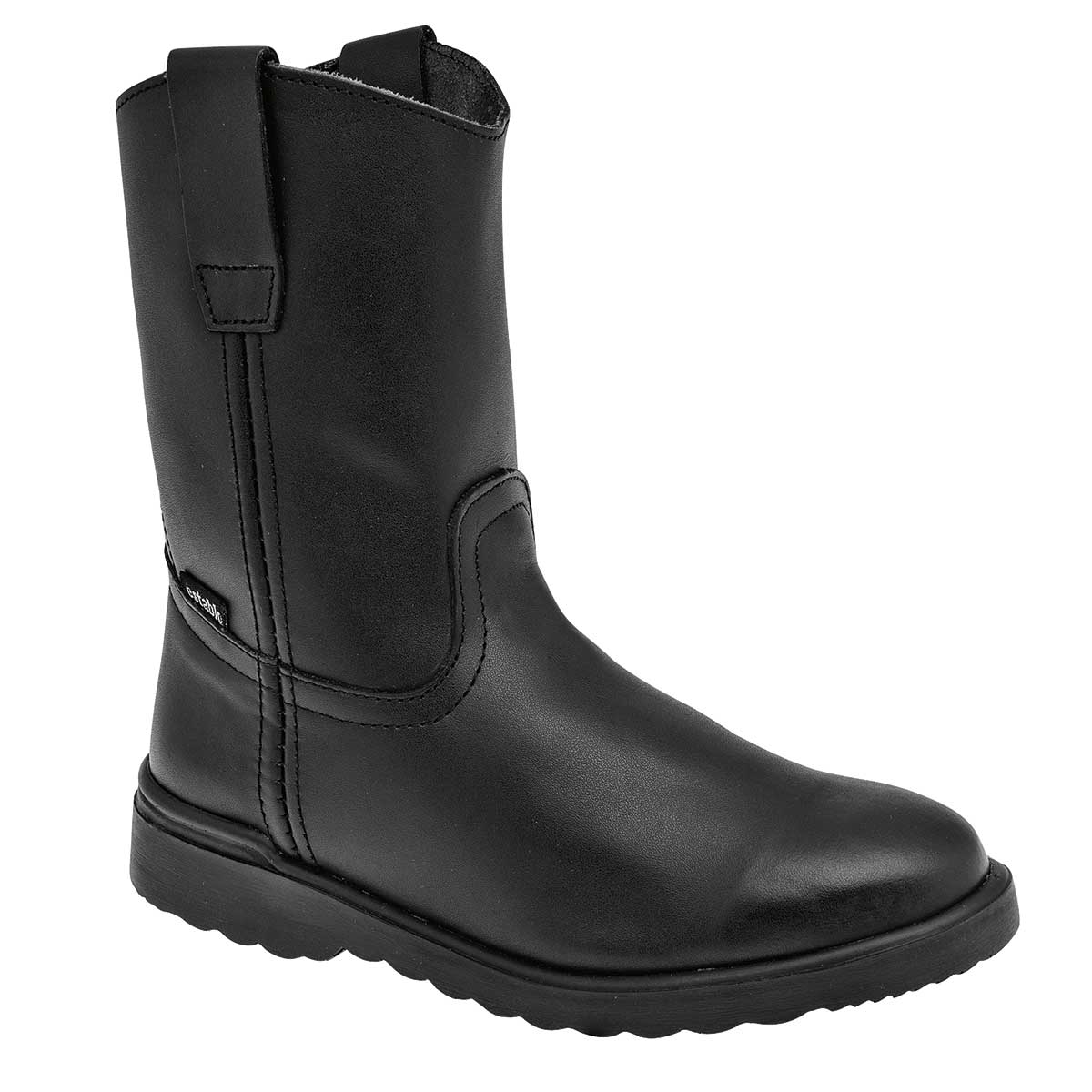 Botas Exterior Piel Color Negro Para Niño De Establo