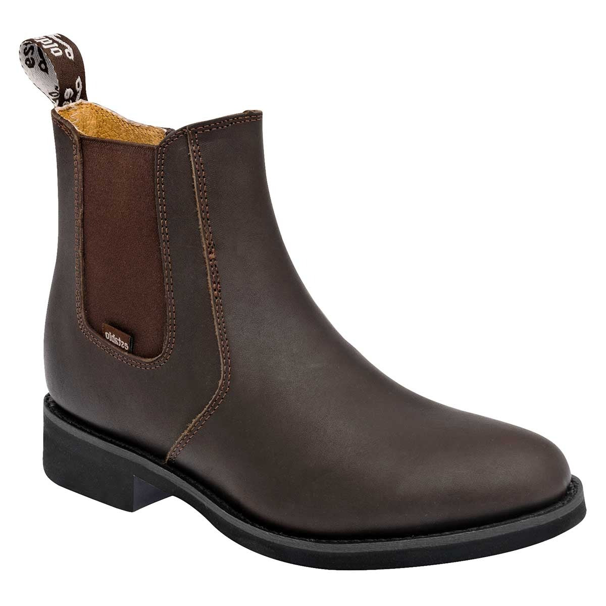 Botas tipo western Exterior Piel Color Café Para Hombre De Establo