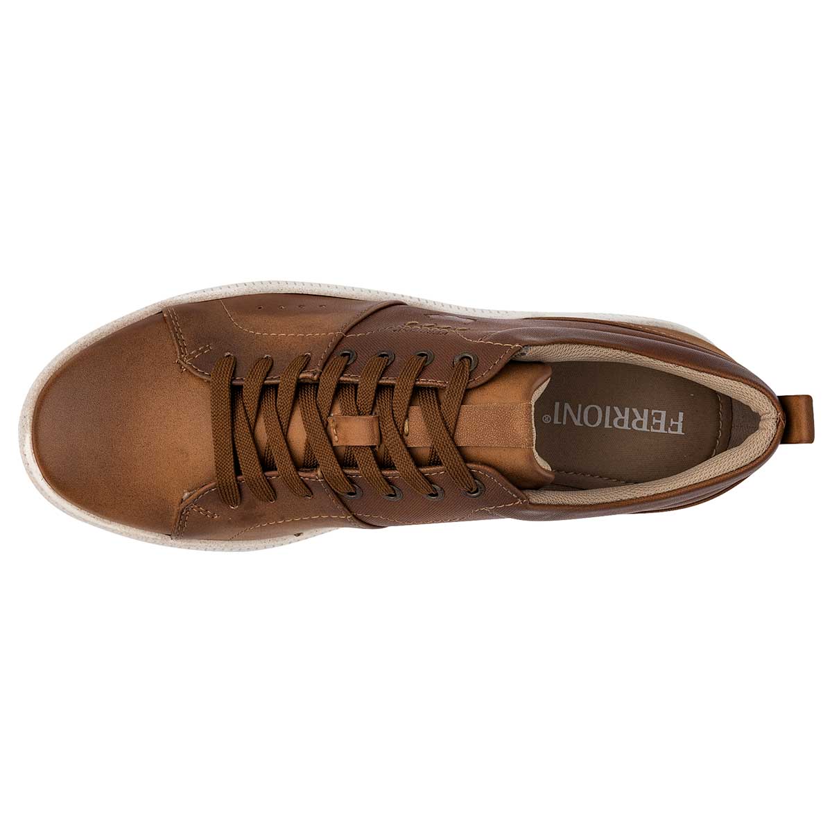 Tenis con cordones Exterior Sintético Color Camel Para Hombre De Ferrioni