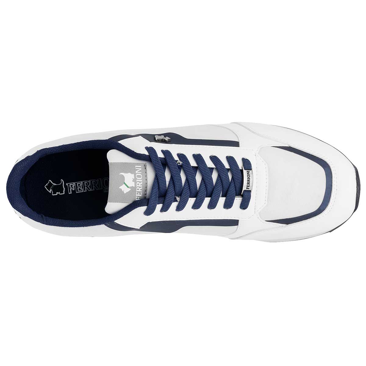 Tenis con cordones Exterior Sintético Color Blanco Con Marino Para Hombre De Ferrioni