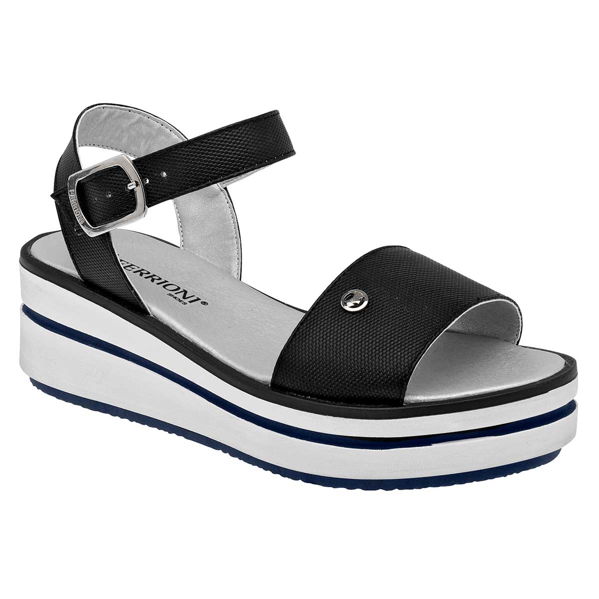 Sandalias con plataforma Exterior Sintético Color Negro Para Mujer De Ferrioni