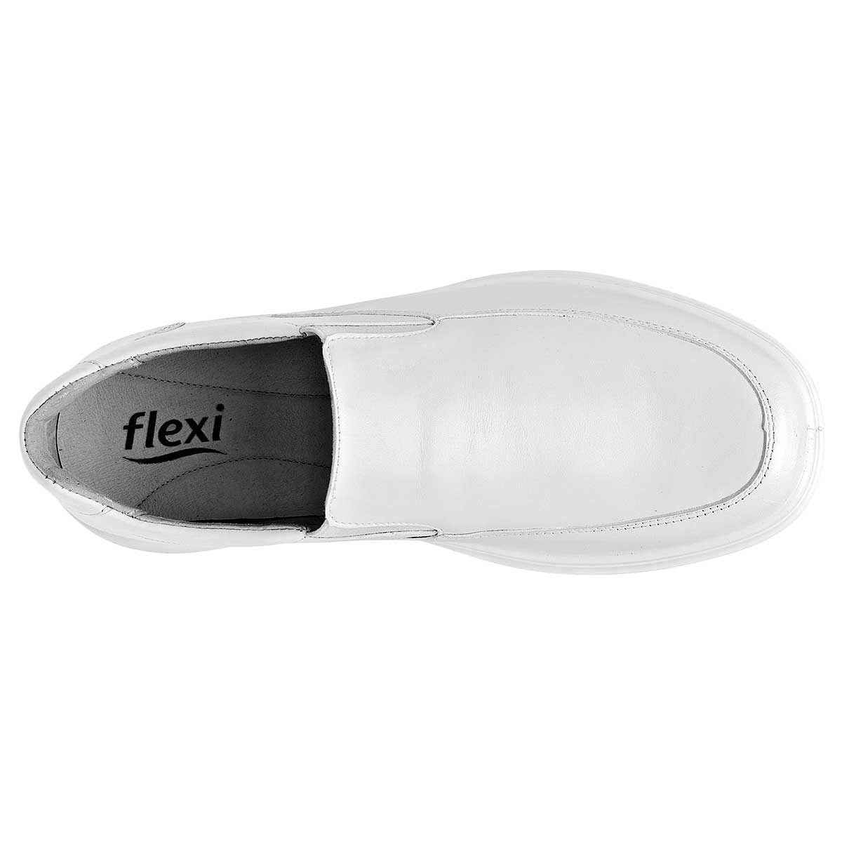 Zapatos de confort Exterior Piel Color Blanco Para Hombre De Flexi