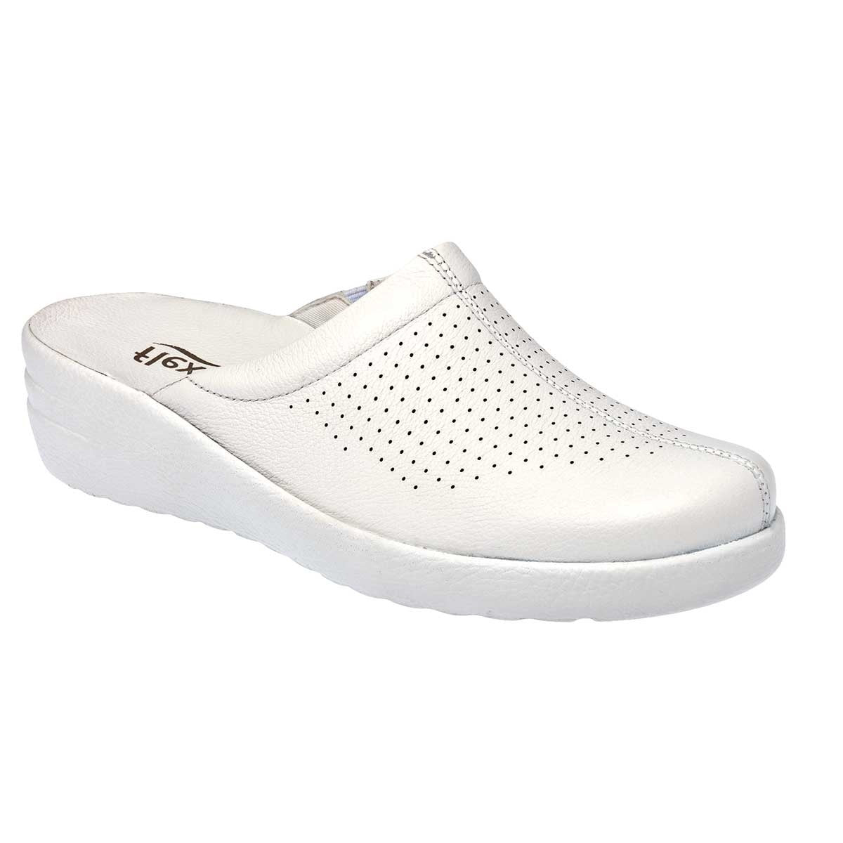 Confort Exterior Piel Color Blanco Para Mujer De Flexi