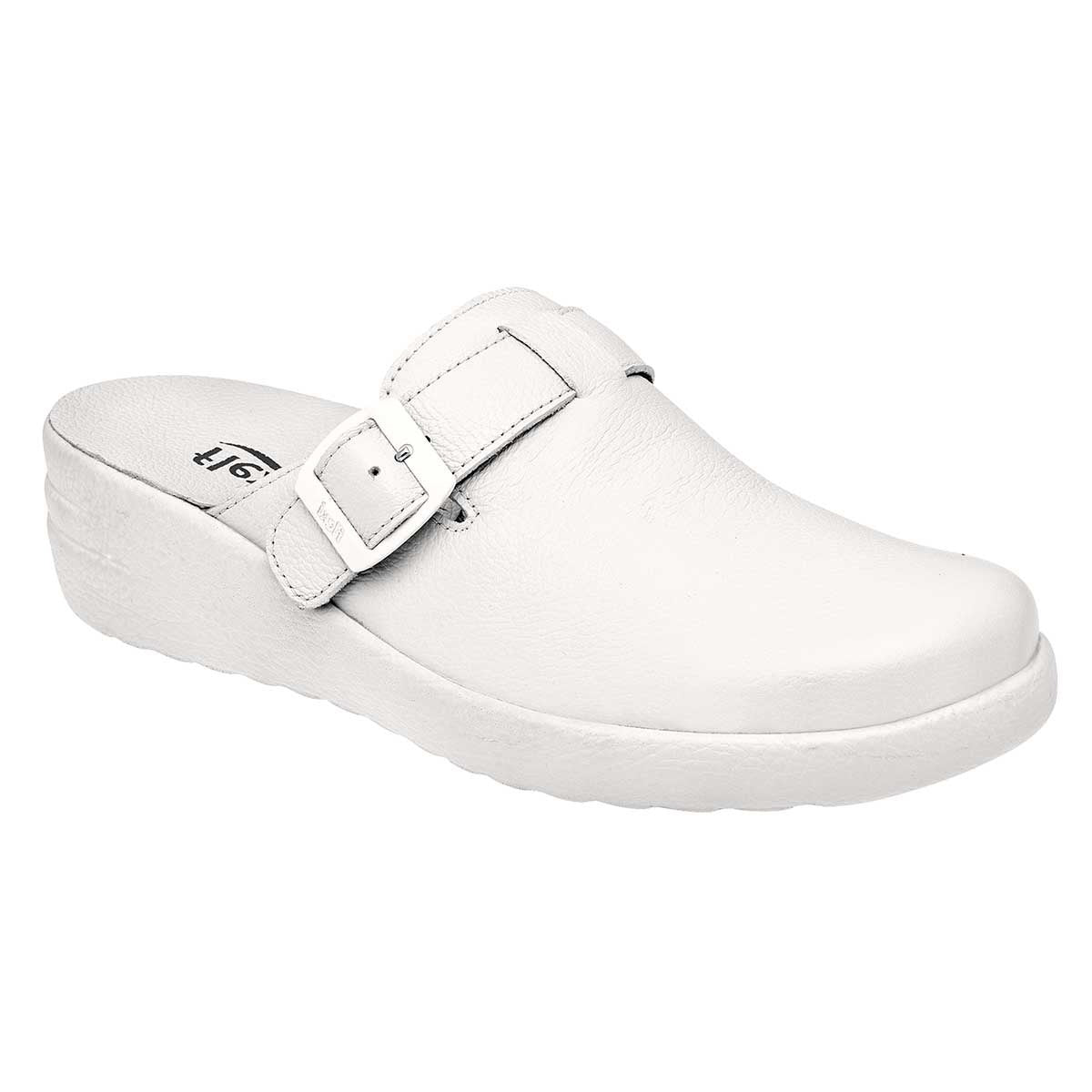 Confort Exterior Piel Color Blanco Para Mujer De Flexi