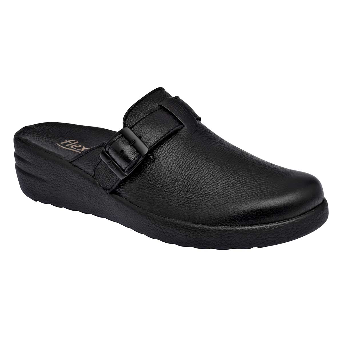 Confort Exterior Piel Color Negro Para Mujer De Flexi