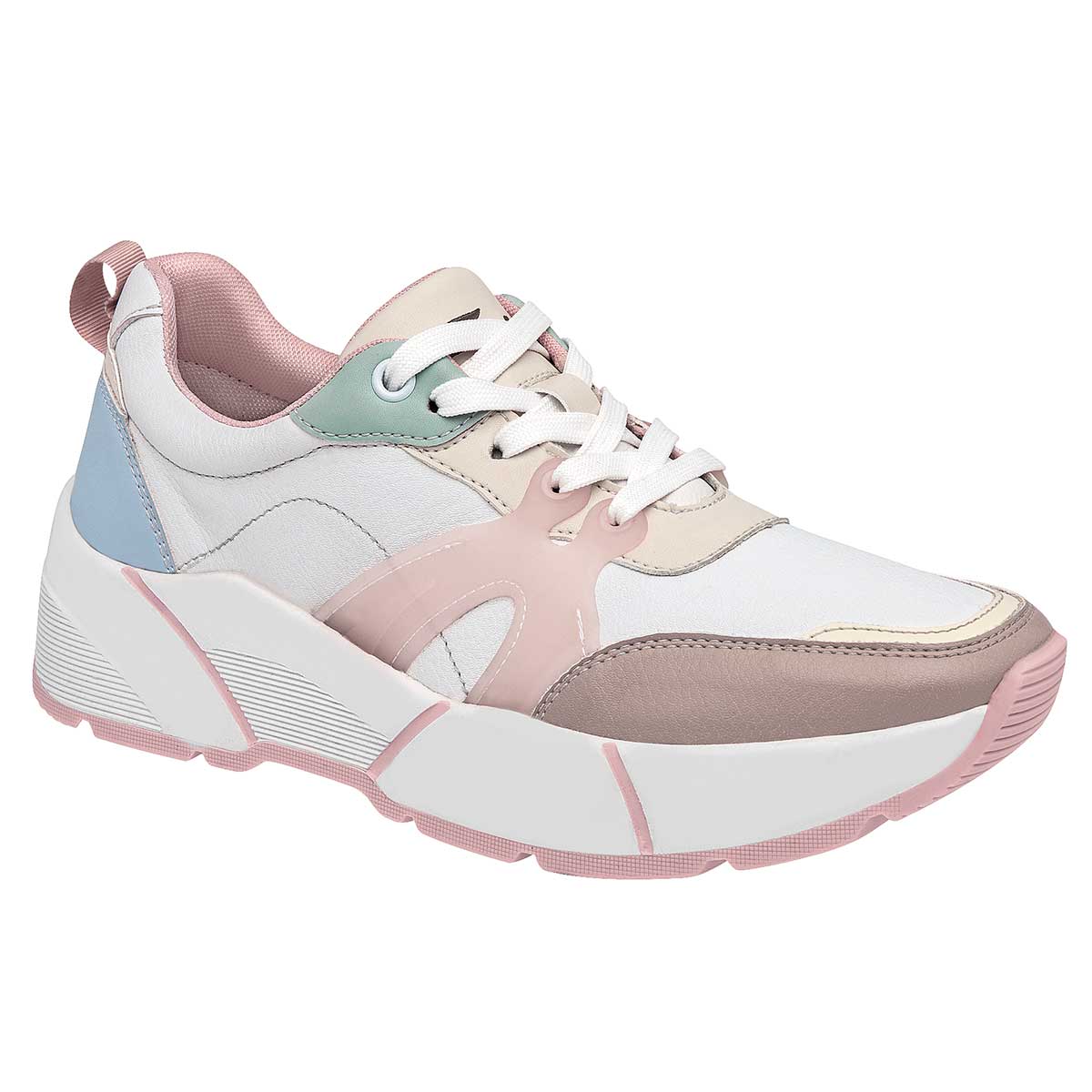 Tenis tipo deportivo Exterior Piel sintética Color Blanco Para Mujer De Flexi