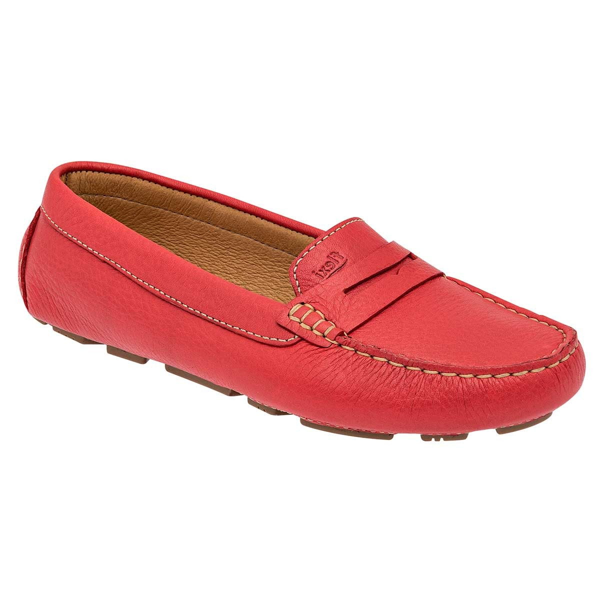 Mocasines Exterior Piel Color Rojo Para Mujer De Flexi