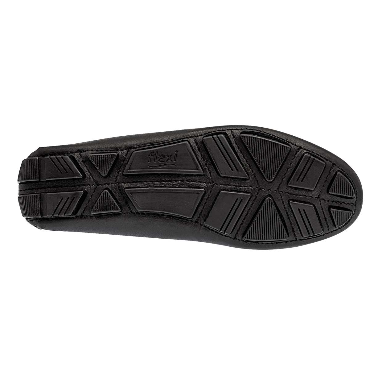 Mocasines Exterior Piel Color Negro Para Mujer De Flexi