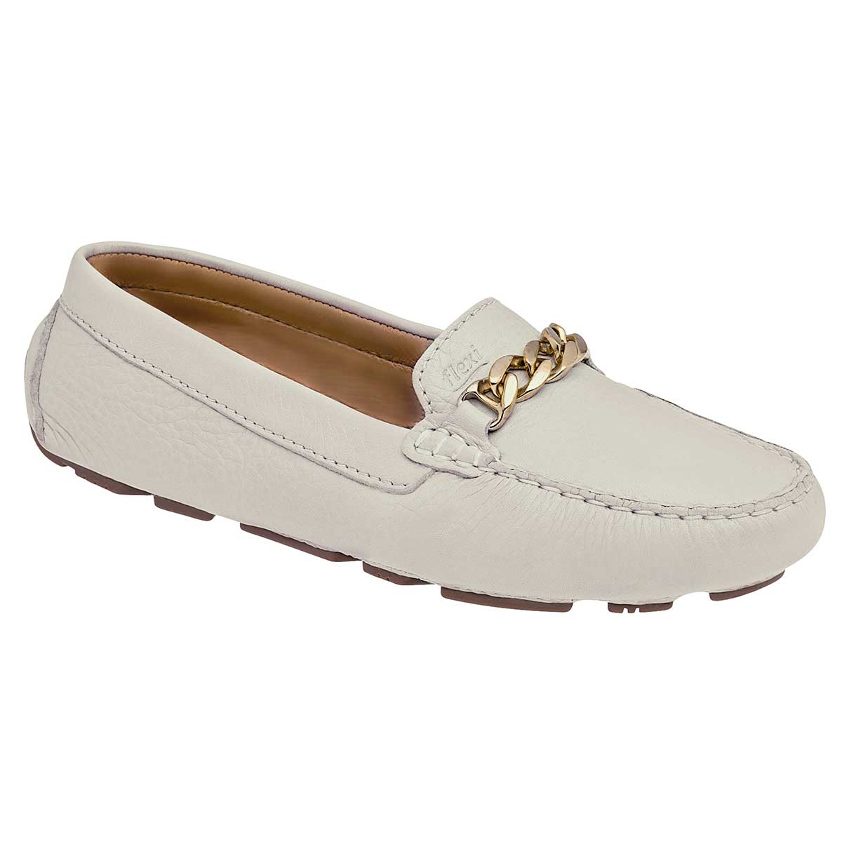 Mocasines Exterior Piel Color Beige  Para Mujer De Flexi