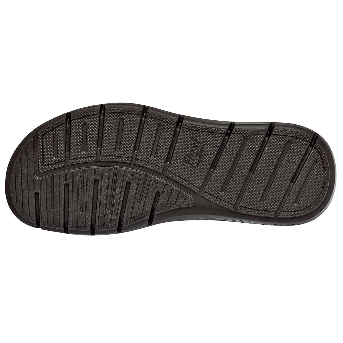 Sandalias Casuales Exterior Piel Color Café Para Hombre De Flexi