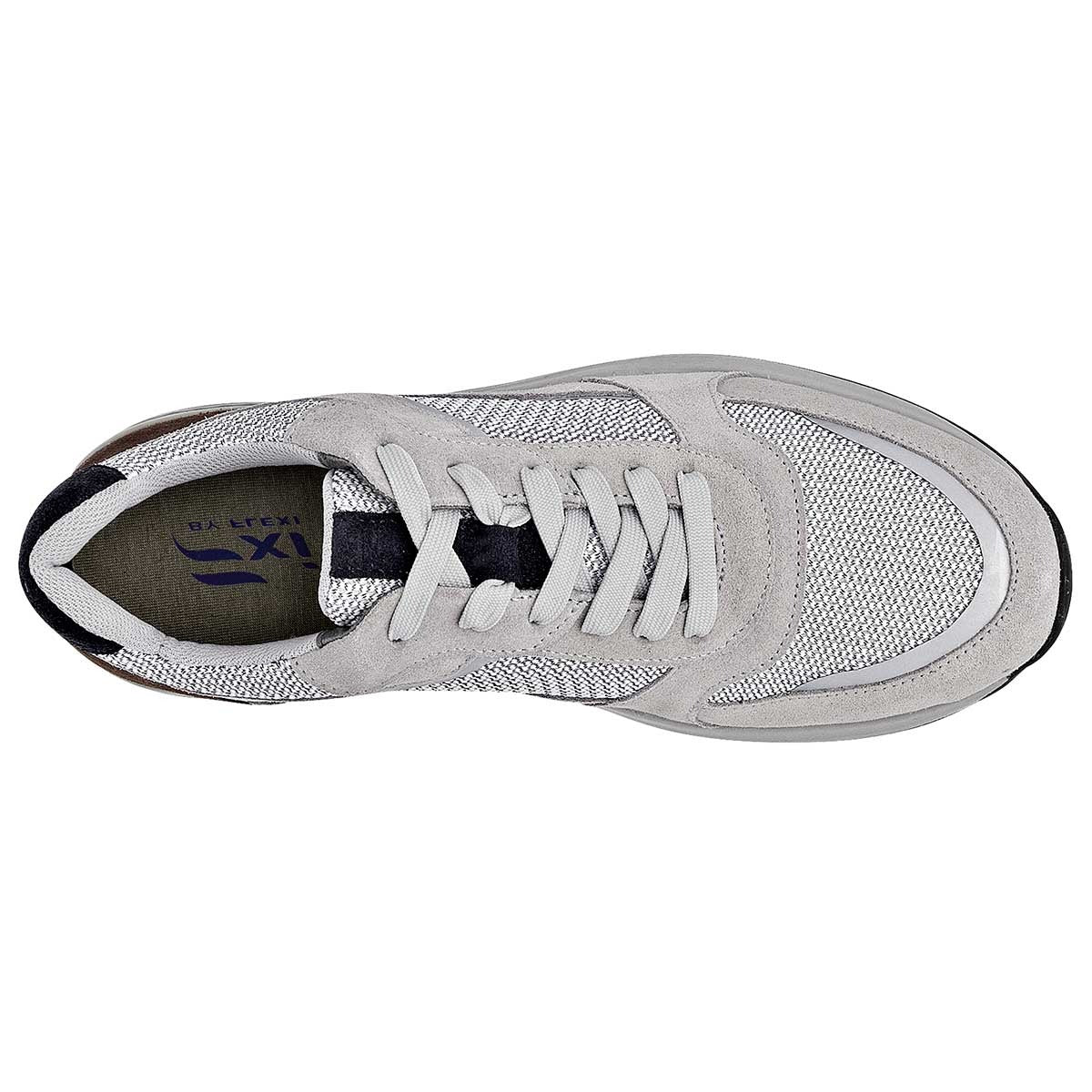 Tenis tipo deportivo Exterior Textil Color Gris Para Hombre De Flexi