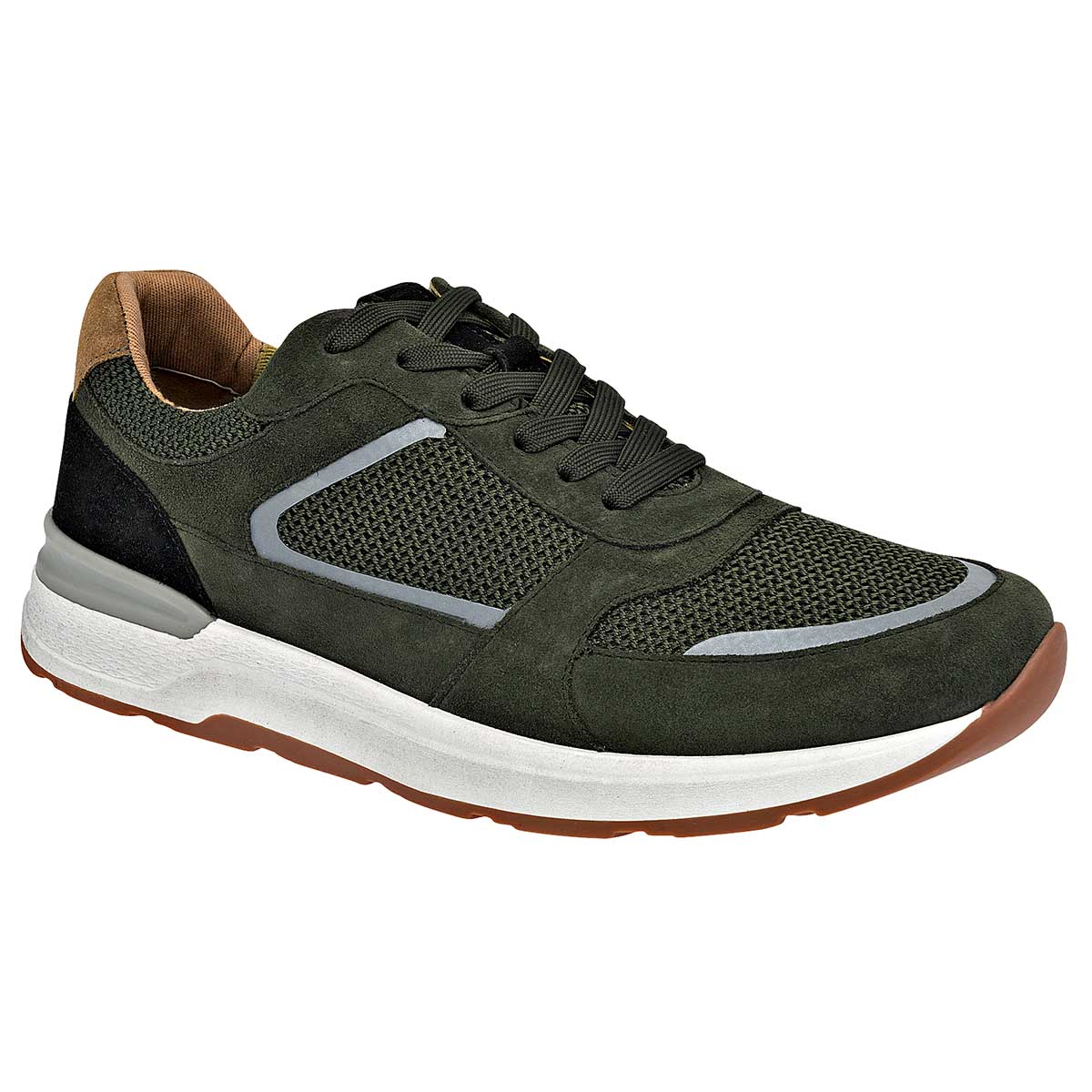 Tenis tipo deportivo Exterior Textil Color Olivo Para Hombre De Flexi