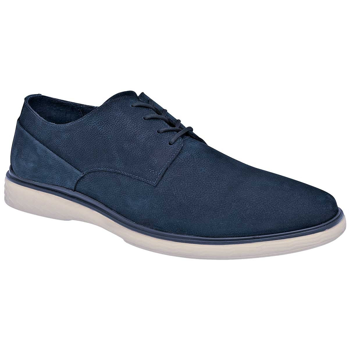 Oxfords Exterior Piel Color Marino Para Hombre De Flexi