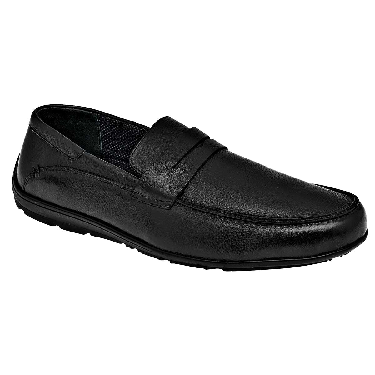 Mocasines Exterior Piel Color Negro Para Hombre De Flexi