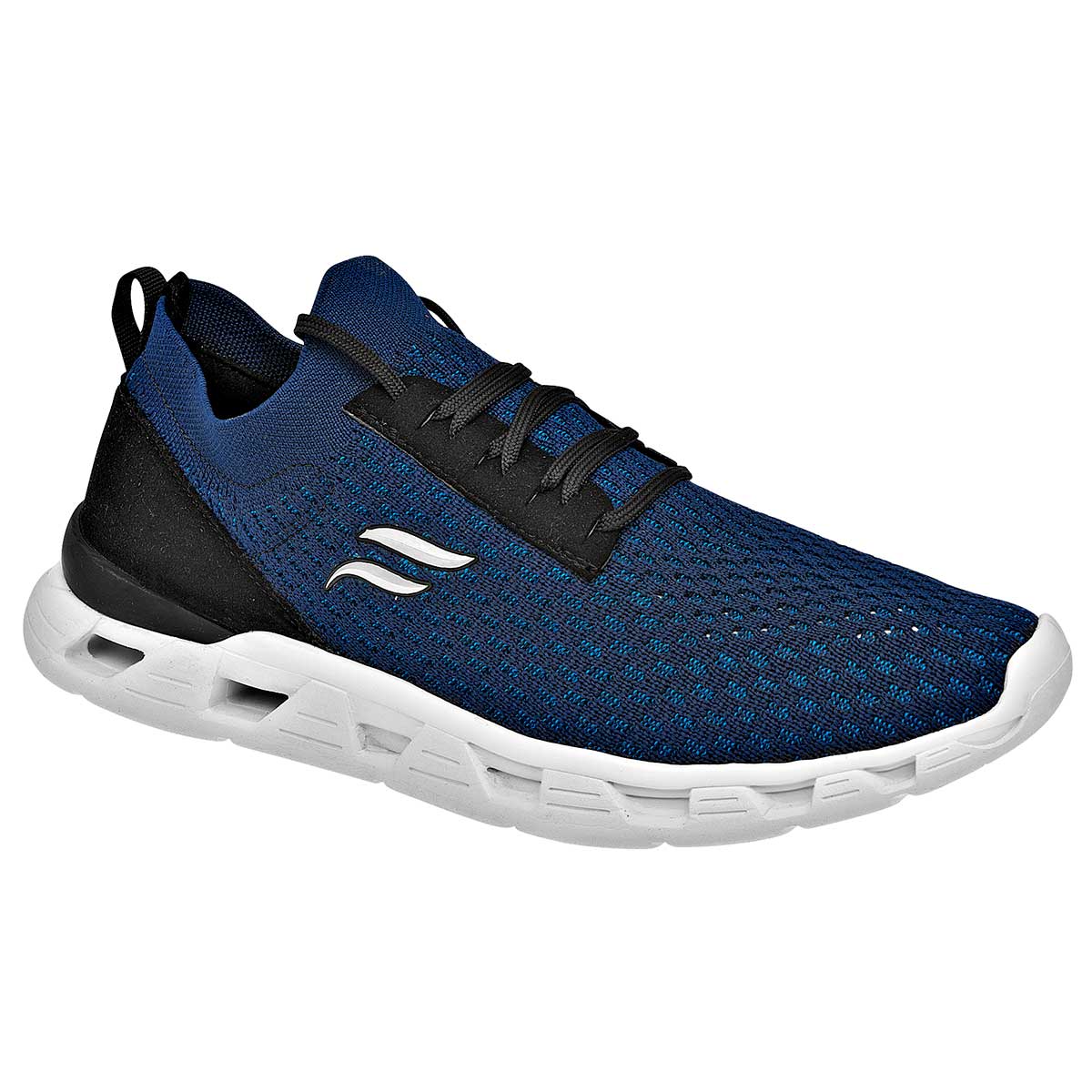 Tenis tipo deportivo Exterior Textil Color Marino Con Negro Para Hombre De Flexi