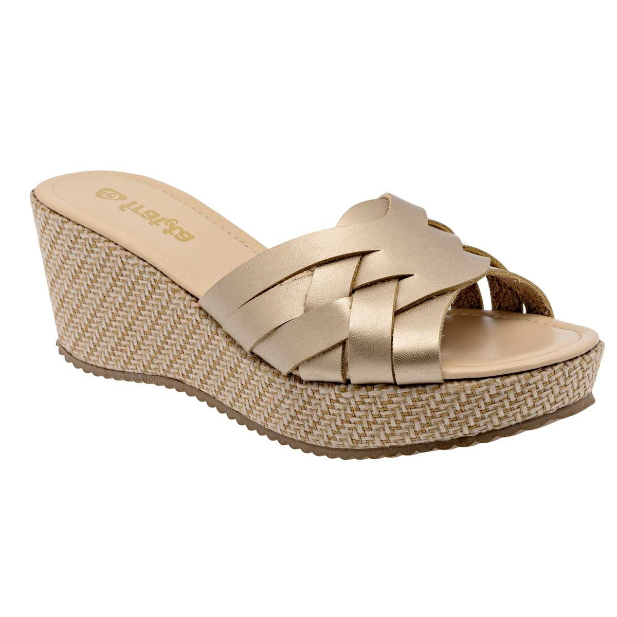 Sandalias con plataforma Exterior Sintético Color Oro Para Mujer De RBCOLLECTION