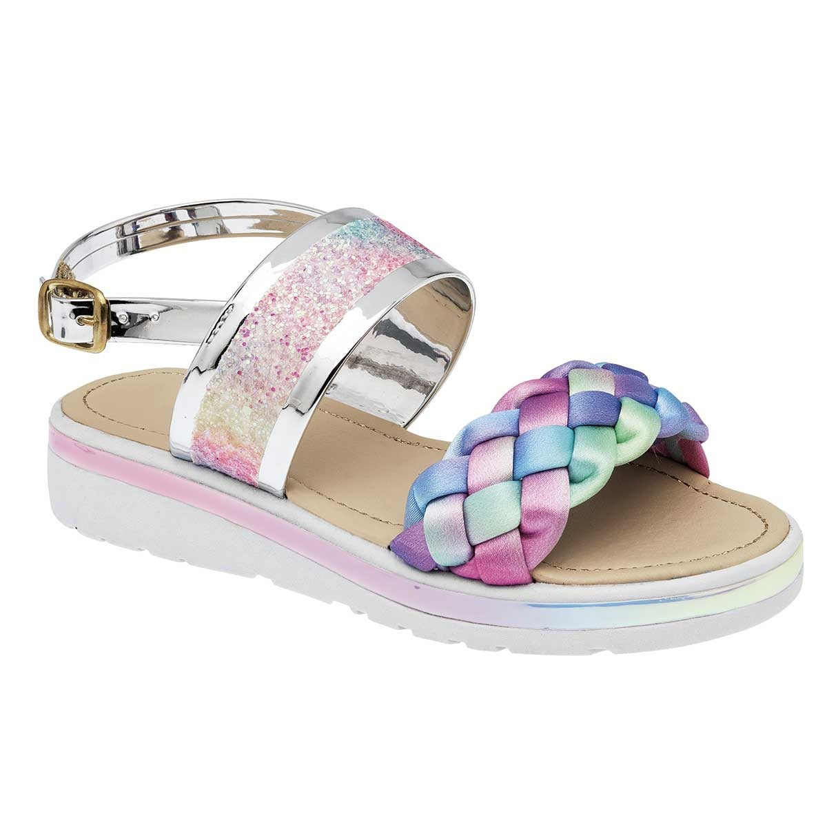 Sandalias Exterior Sintético Color Plata Para Niña De RBCOLLECTION