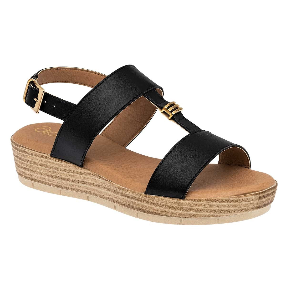 Sandalias con plataforma Exterior Sintético Color Negro Para Mujer De Gilardi