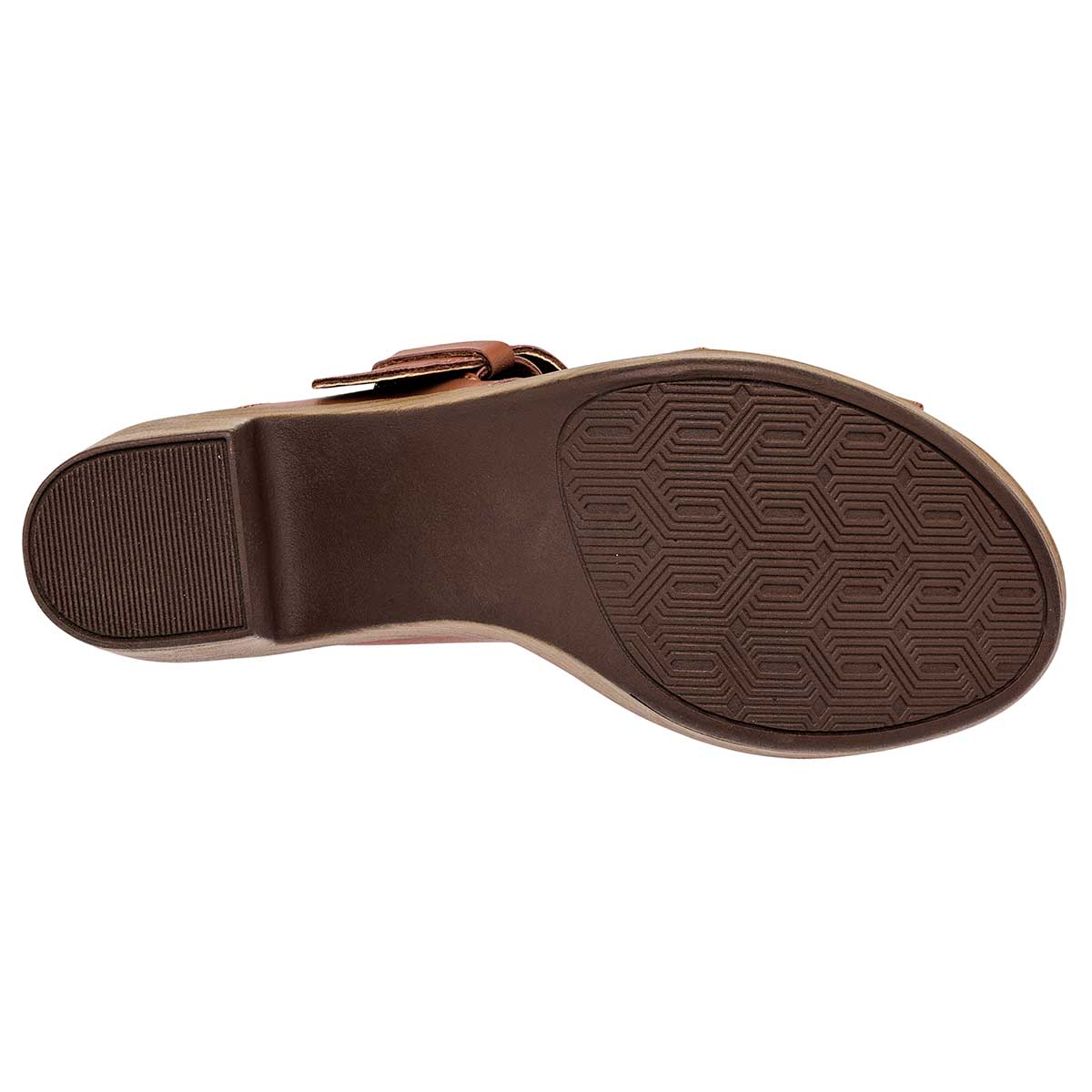 Sandalia con Tacón Exterior Sintético Color Camel Para Mujer De Gilardi