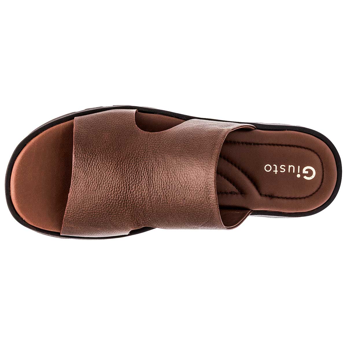 Sandalias Casuales Exterior Piel Color Café Para Hombre De Giusto