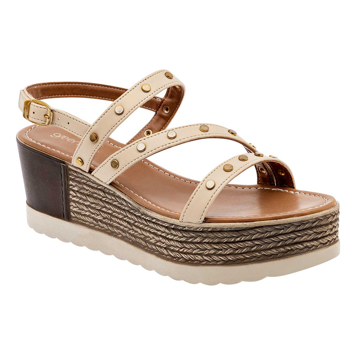 Sandalias con plataforma Exterior Sintético Color Beige  Para Mujer De RBCOLLECTION