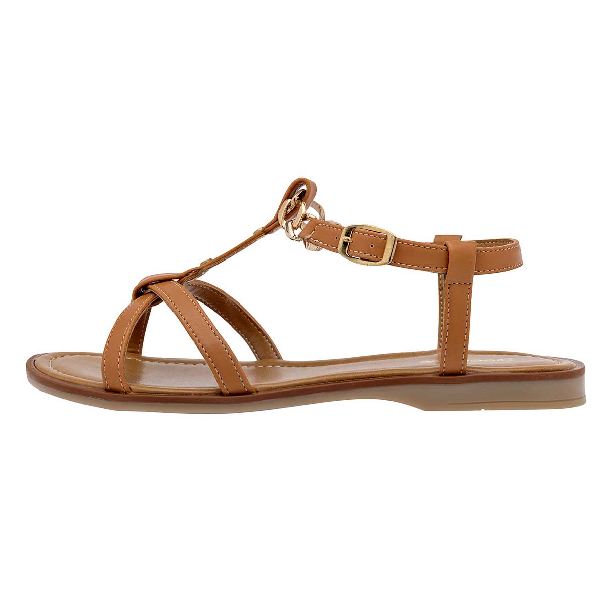 Sandalias de piso Exterior Sintético Color Camel Para Mujer De RBCOLLECTION