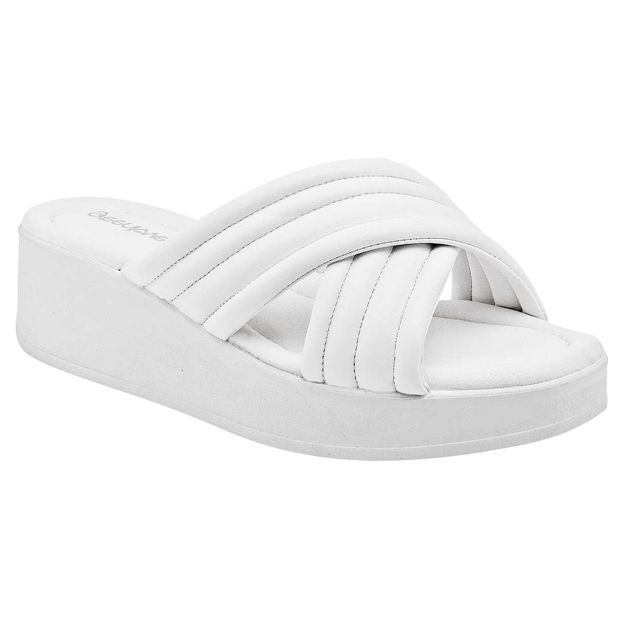 Sandalias de piso Exterior Sintético Color Blanco Para Mujer De RBCOLLECTION