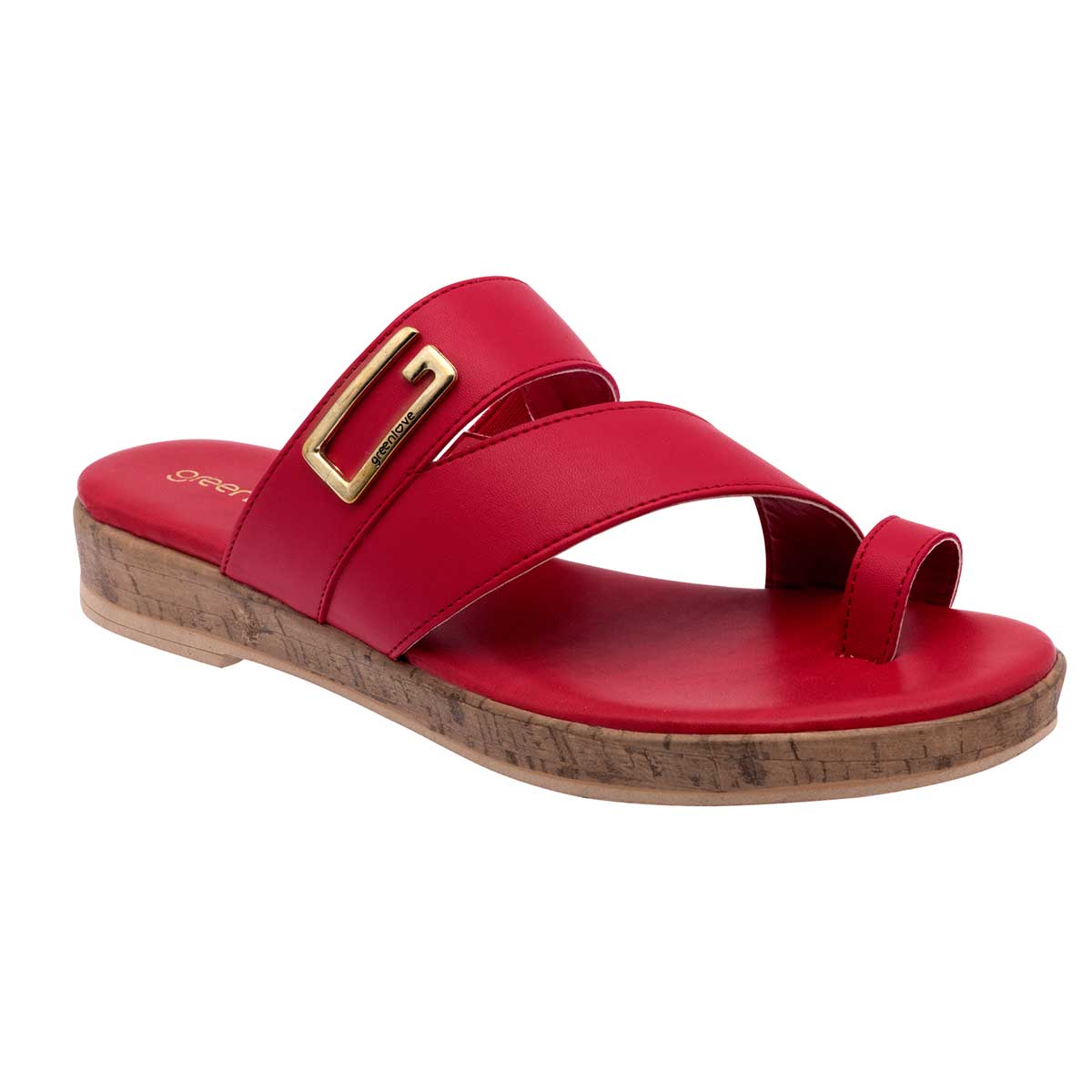 Sandalias de piso Exterior Sintético Color Rojo Para Mujer De RBCOLLECTION