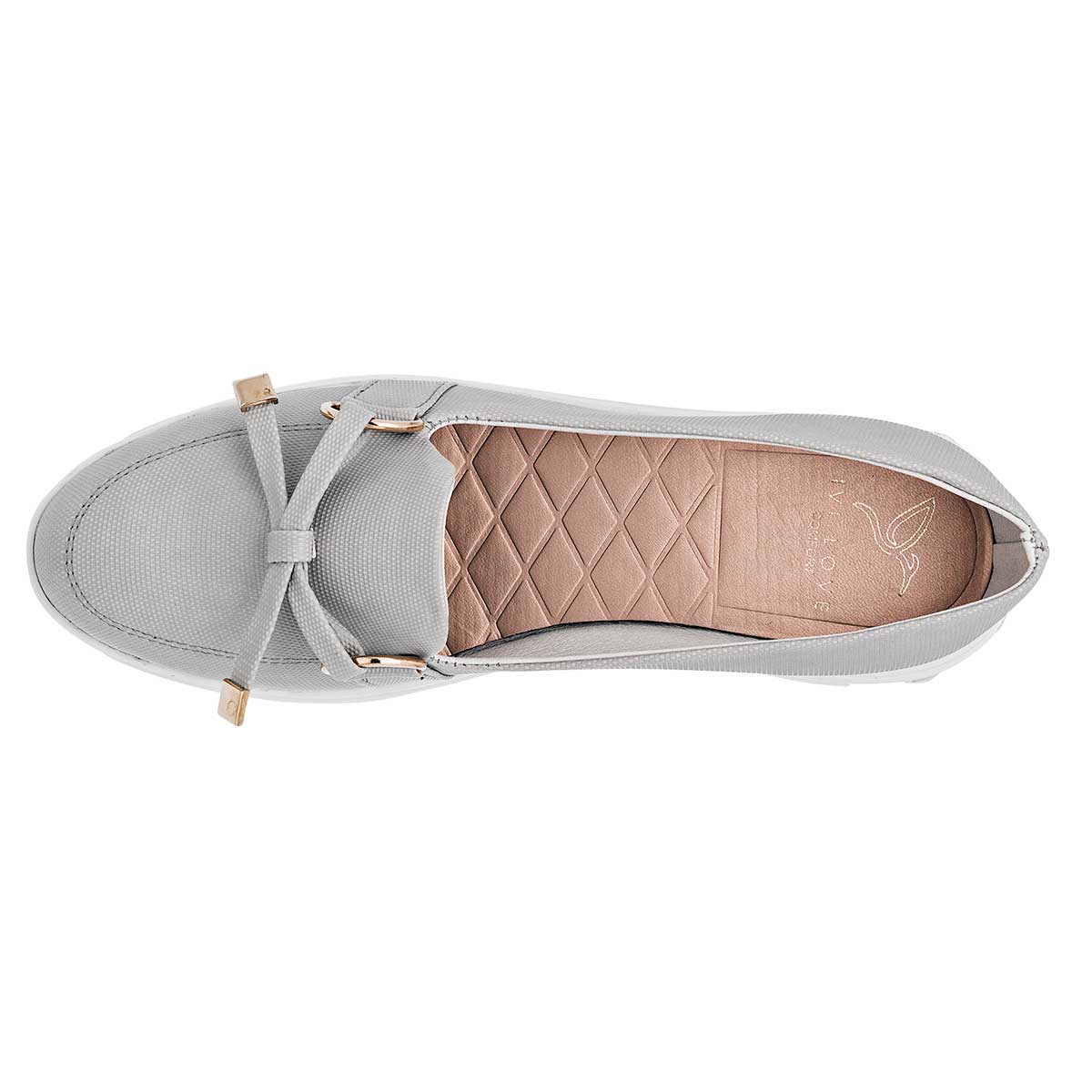 Loafers Exterior Sintético Color Gris Para Mujer De RBCOLLECTION