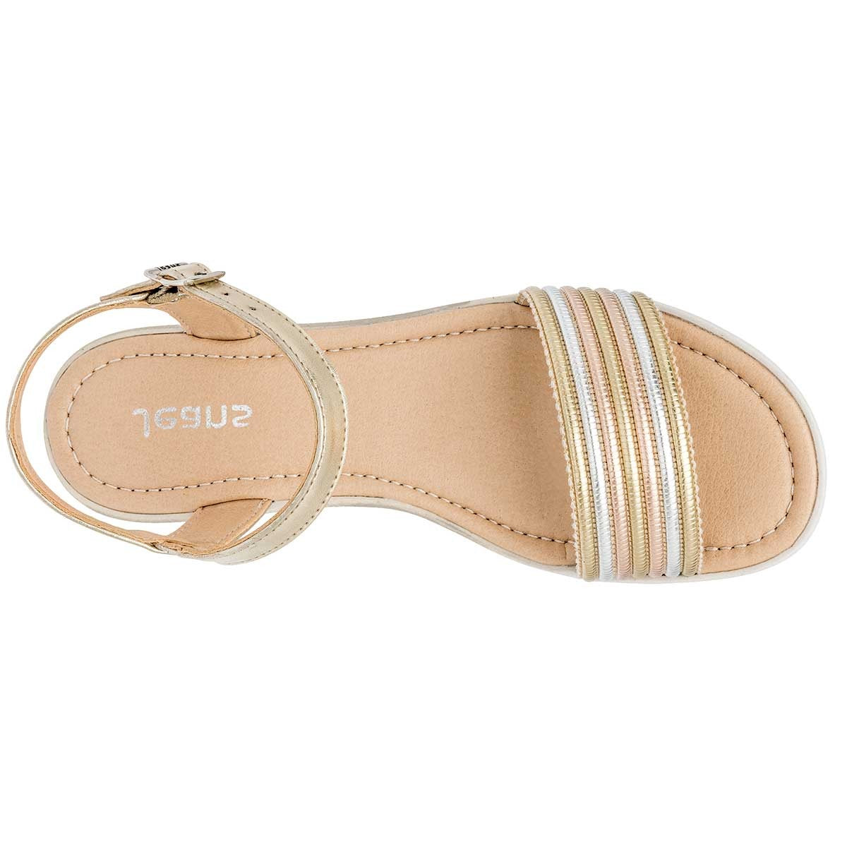 Sandalias con plataforma Exterior Sintético Color Oro Para Mujer De Jeans Shoes