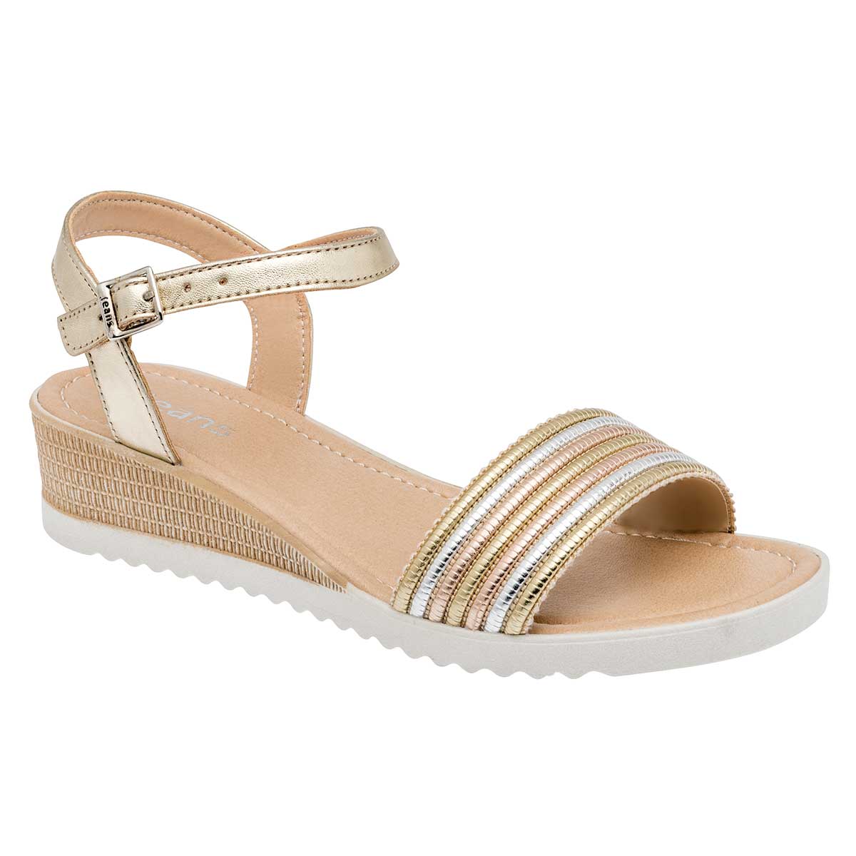 Sandalias con plataforma Exterior Sintético Color Oro Para Mujer De Jeans Shoes