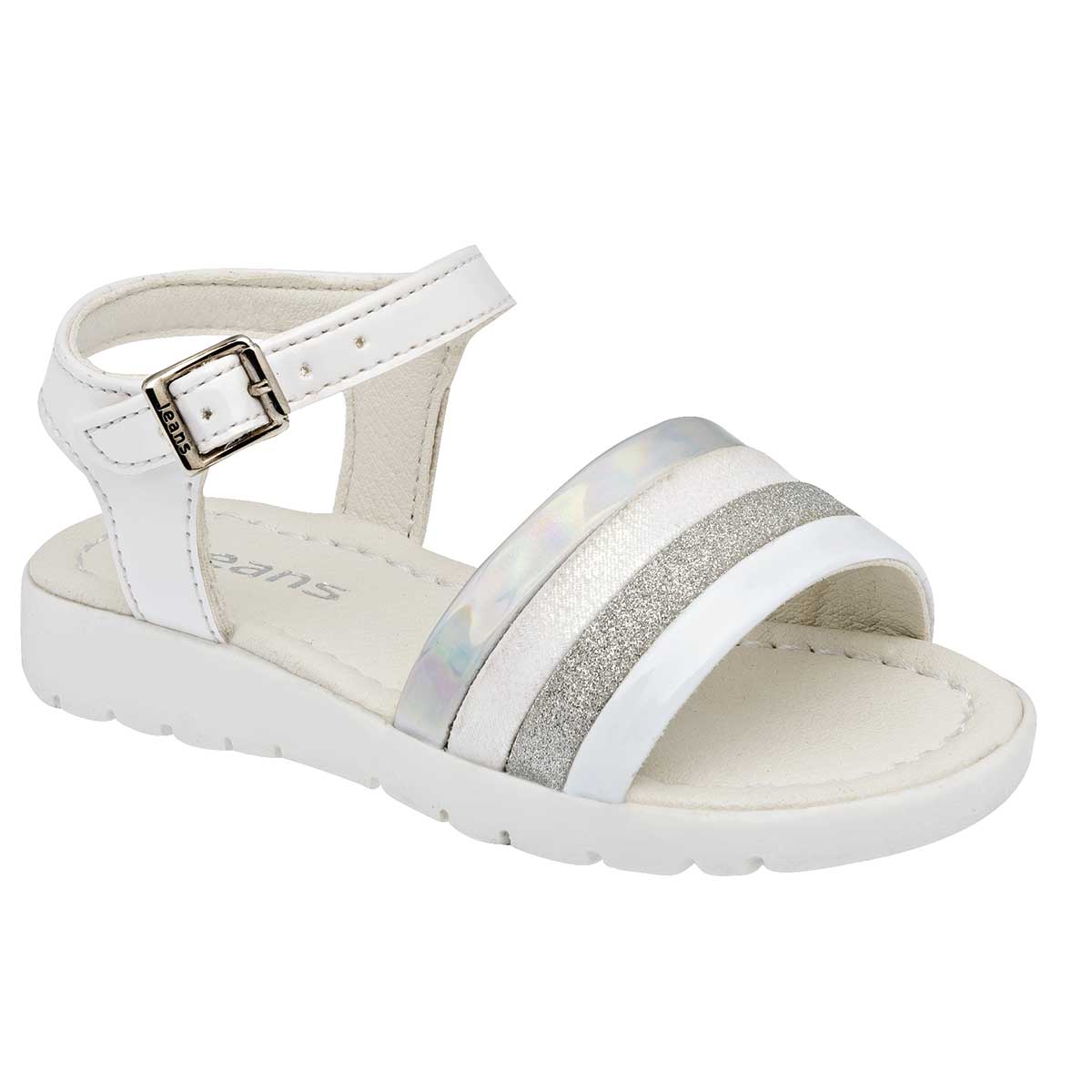 Sandalias Exterior Sintético Color Blanco Con Plata Para Niña De RBCOLLECTION