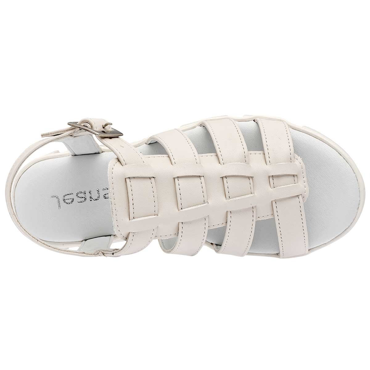 Sandalias de piso Exterior Sintético Color Blanco Para Mujer De Jeans Shoes