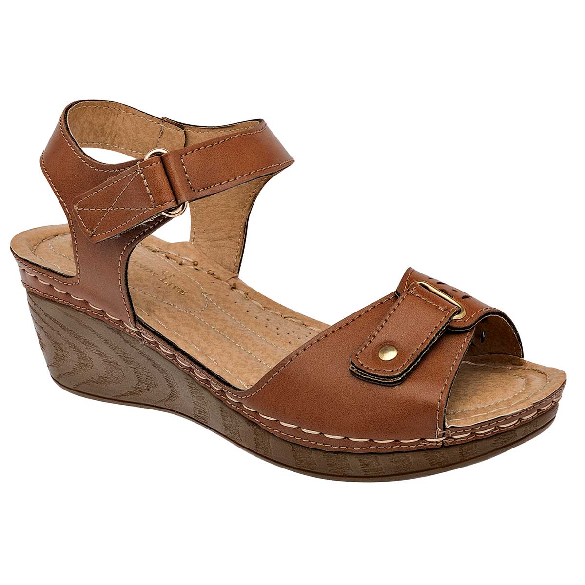 Sandalias con plataforma Exterior Sintético Color Camel Para Mujer De RBCOLLECTION