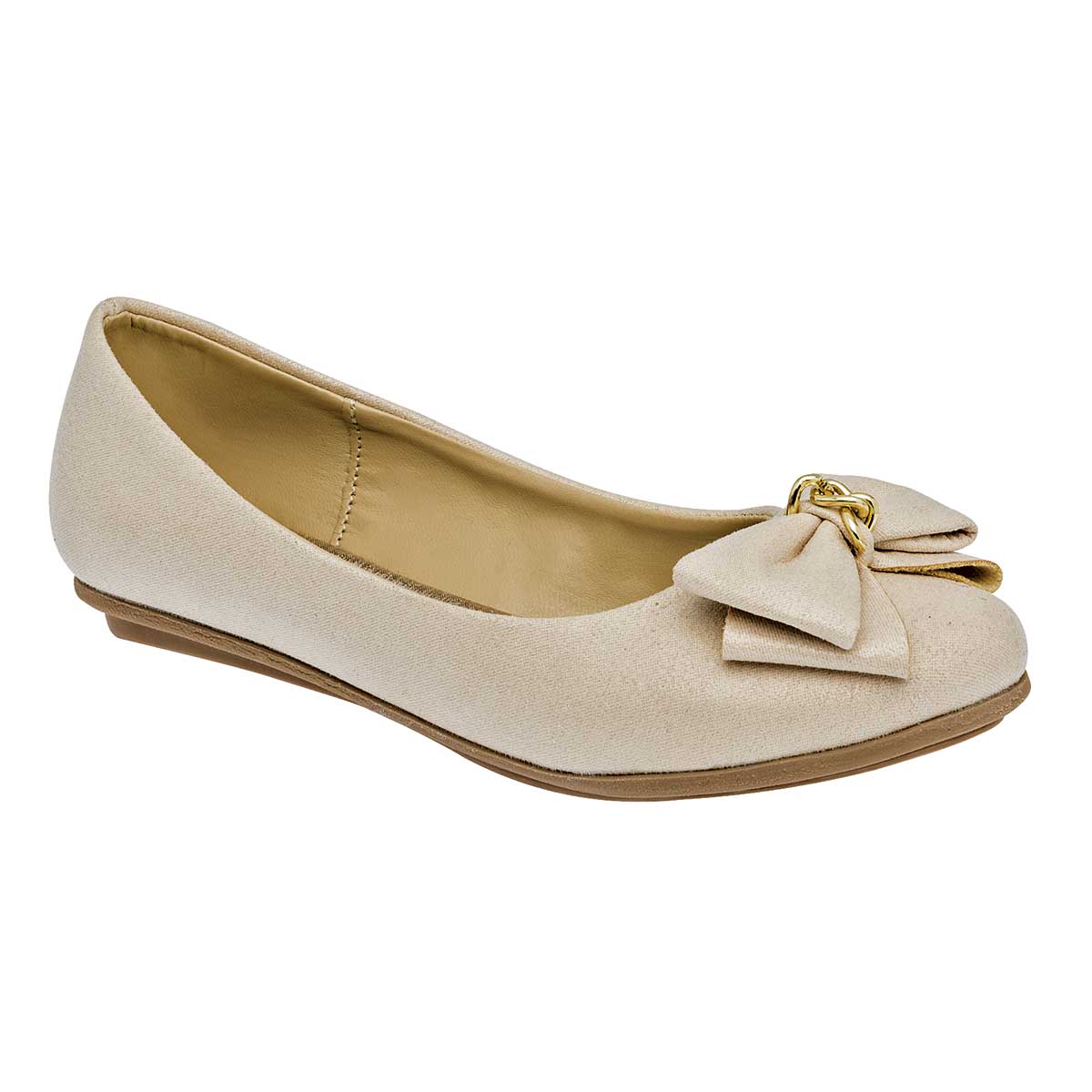 Flats Exterior Textil Color Beige  Para Niña De RBCOLLECTION