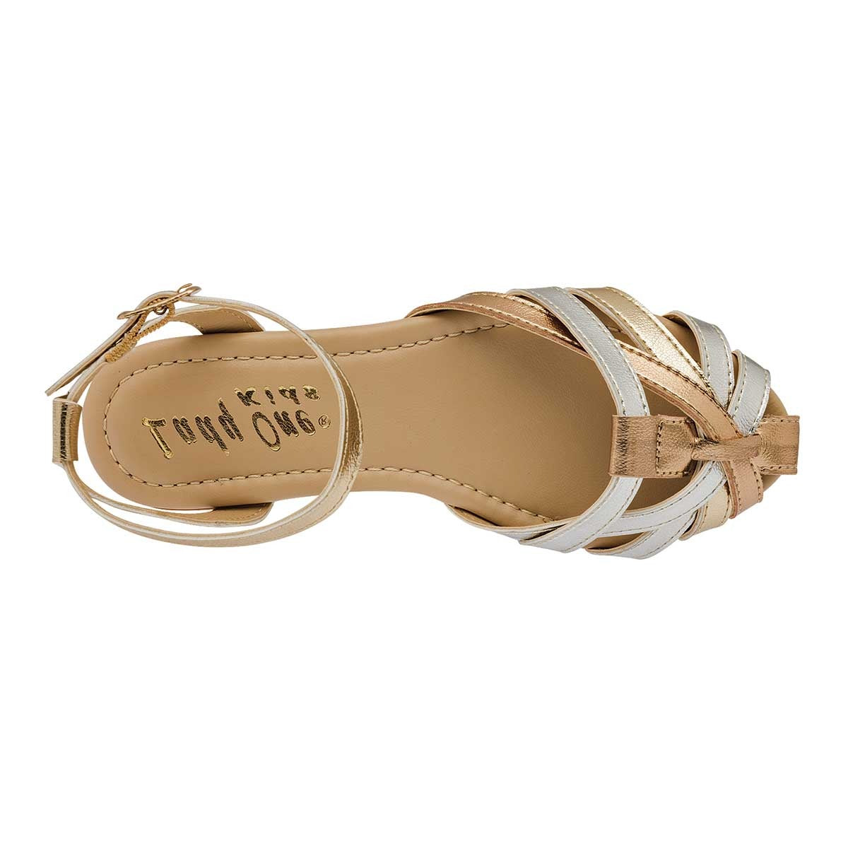 Sandalias Exterior Sintético Color Dorado Para Niña De RBCOLLECTION