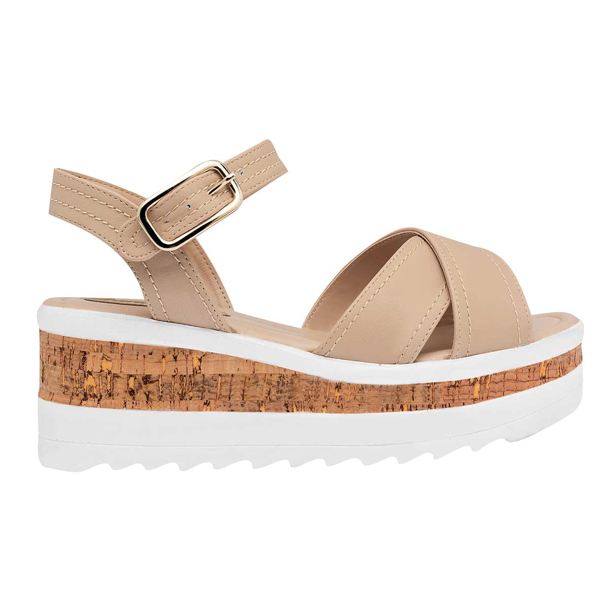 Sandalias con plataforma Exterior Sintético Color Beige  Para Mujer De RBCOLLECTION