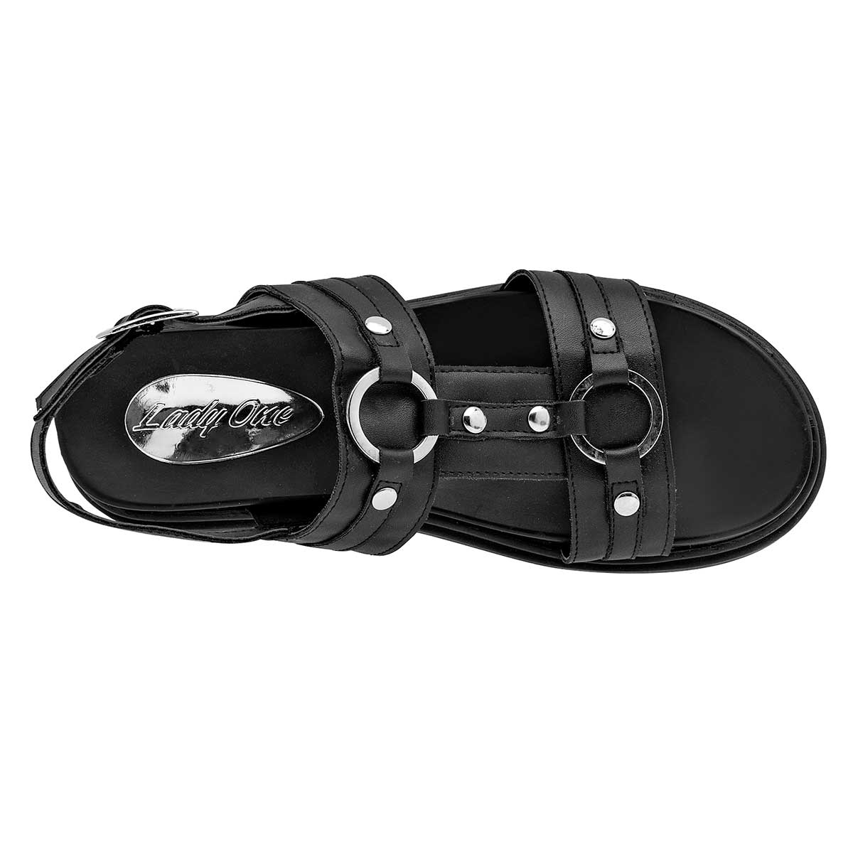 Sandalias de piso Exterior Sintético Color Negro Para Mujer De RBCOLLECTION
