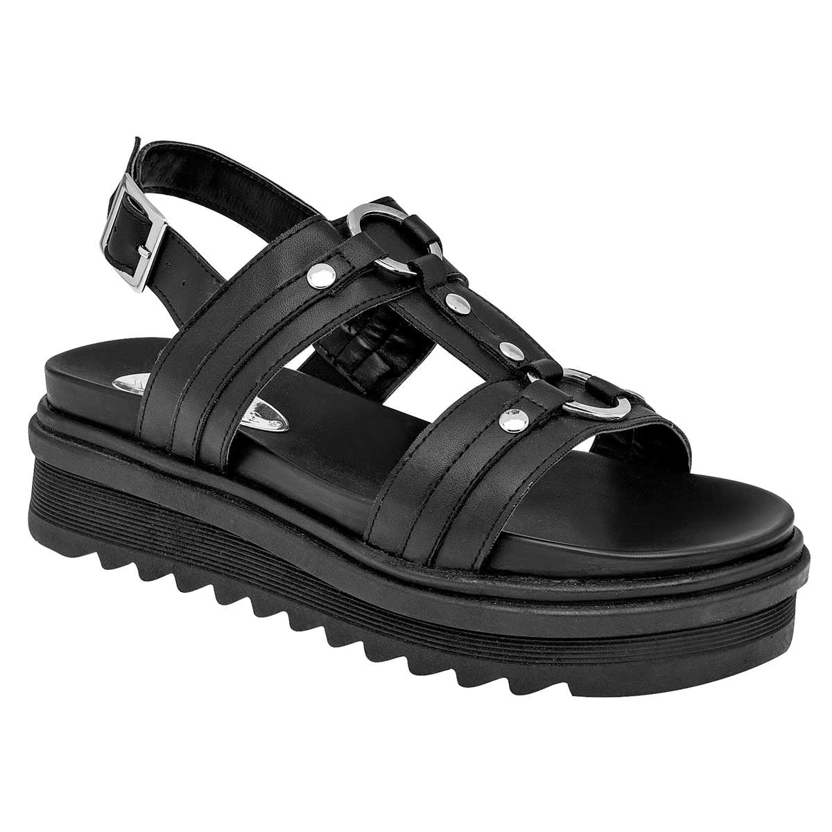 Sandalias de piso Exterior Sintético Color Negro Para Mujer De RBCOLLECTION