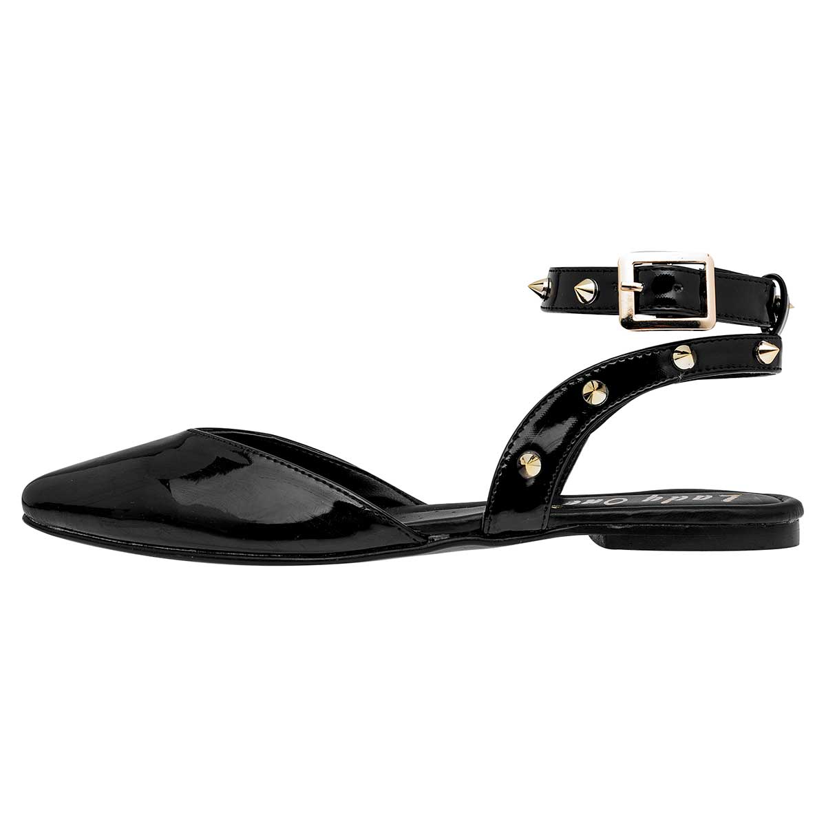 Flats puntales Exterior Piel sintética Color Negro De Charol Para Mujer De RBCOLLECTION