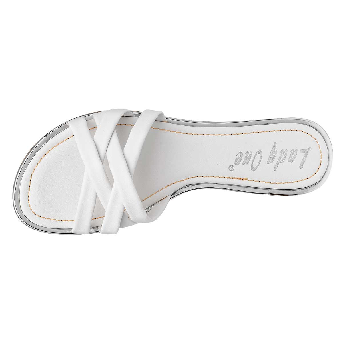 Sandalias de piso Exterior Sintético Color Blanco Para Mujer De RBCOLLECTION