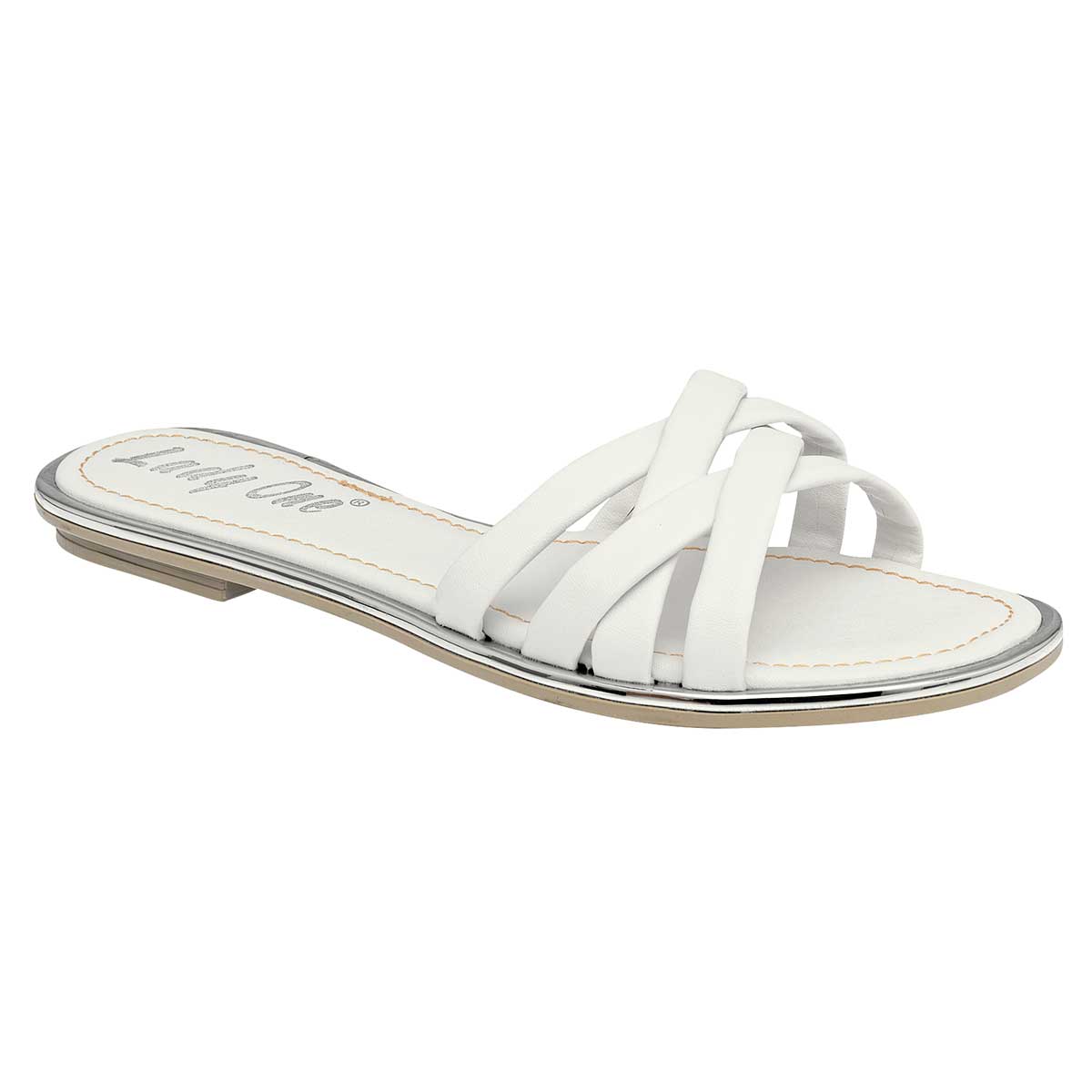 Sandalias de piso Exterior Sintético Color Blanco Para Mujer De RBCOLLECTION